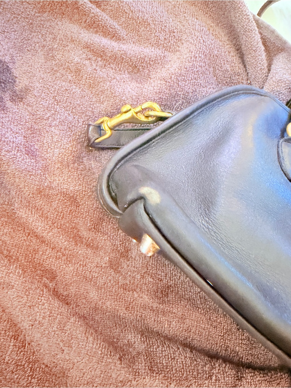 Vintage Coach Black Leather Satchel 0864-981 – Made in USA Turnlock Crossbody - Picture 9 of 10